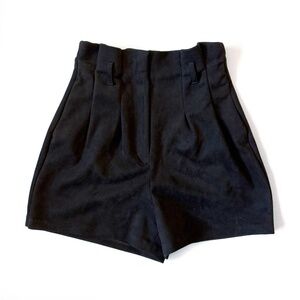 Express velvet midi shorts extreme high rise